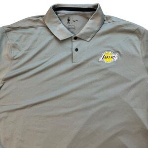 Nike Los Angeles Lakers Polo Shirt Mens XXL Grey Athletic NBA Sporty DA7784-002
